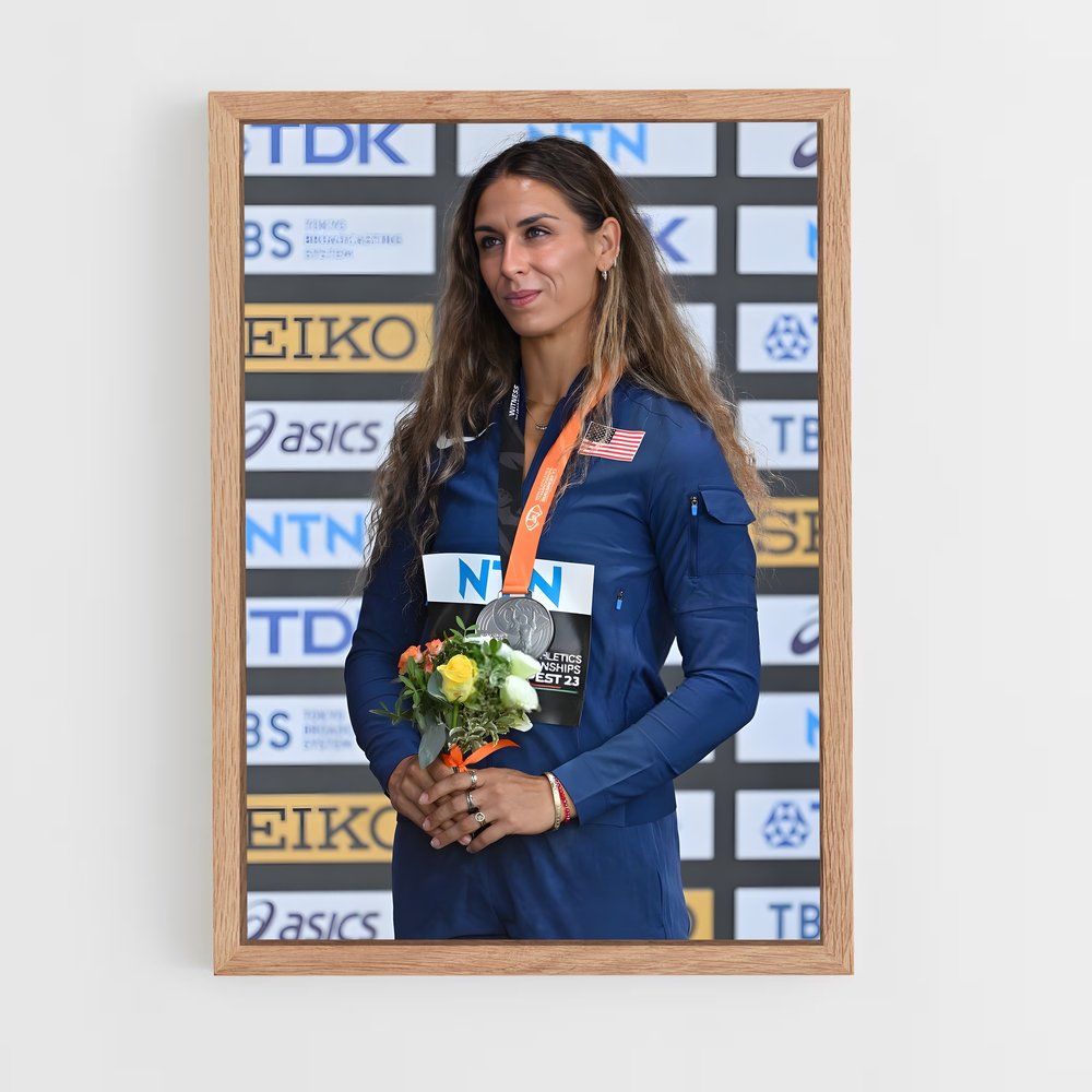 Poster Médaillée d'Argent – affiche Athlétisme (vue 4)